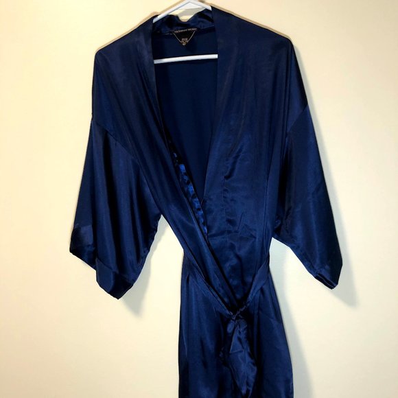 Victoria's Secret Navy Blue Silky Robe - Picture 2 of 3